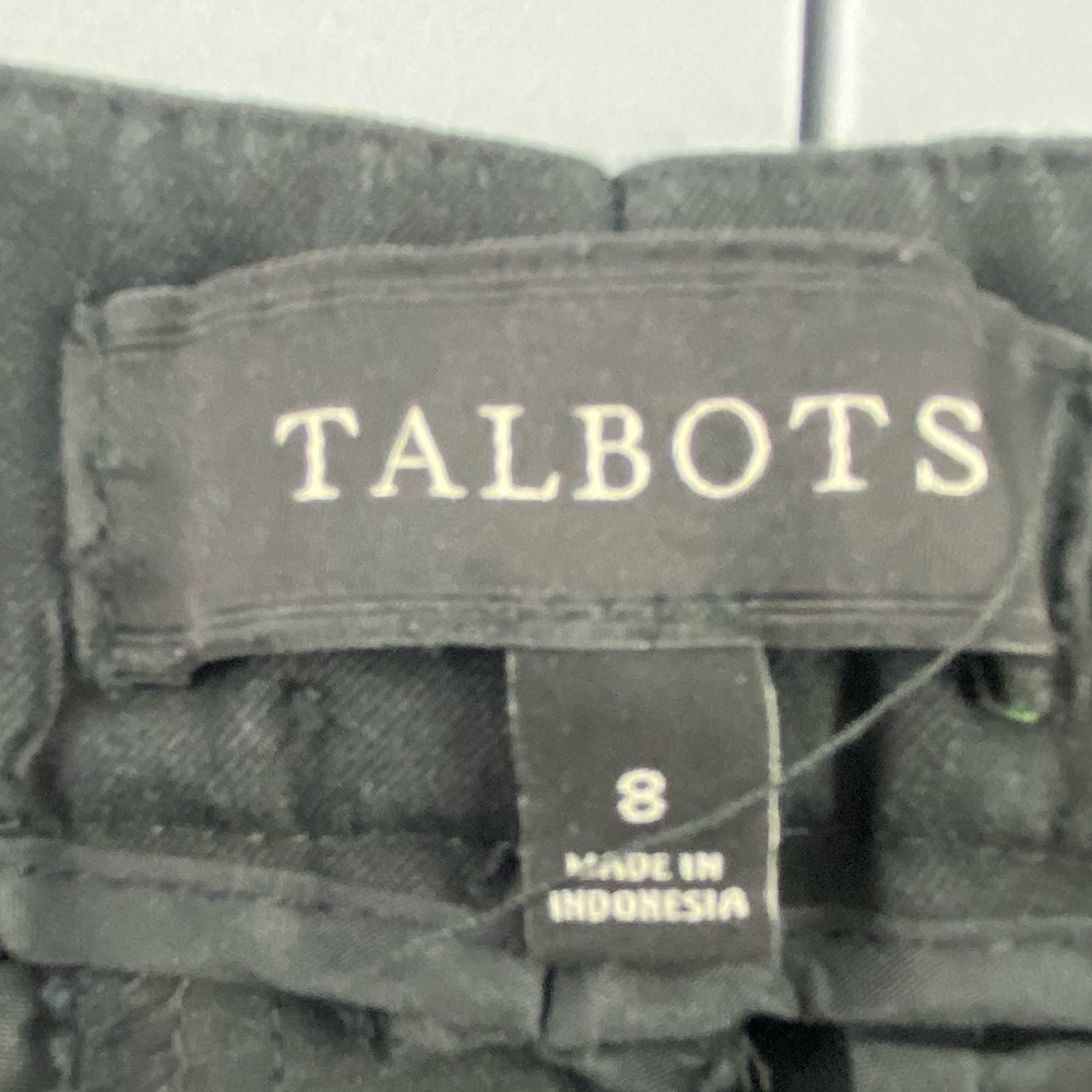 Talbots black high waist straight leg fitted pant, 8 - Picture 6 of 14